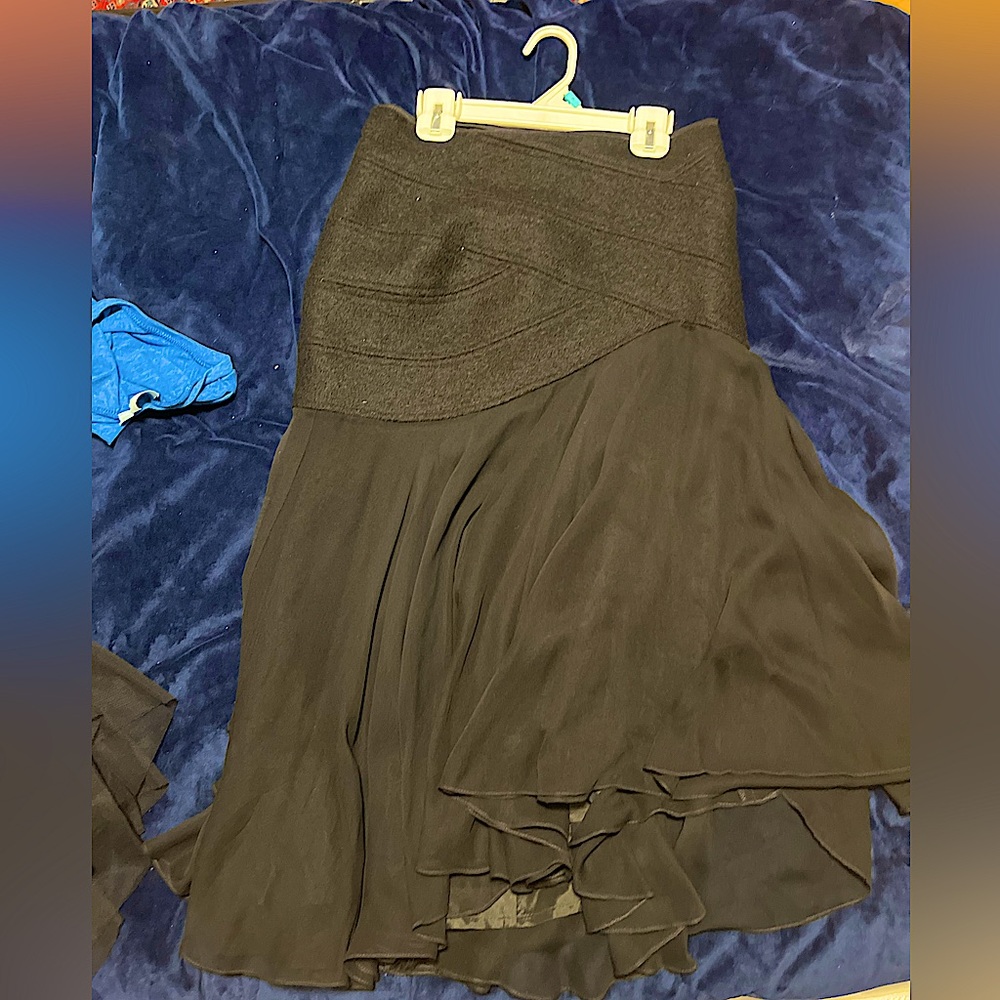 cute black grayish skirt